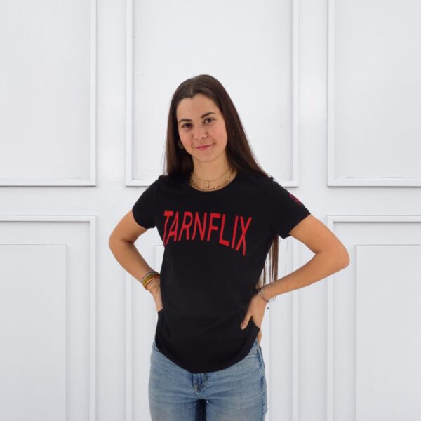 T-shirt noir manche courte tarnflix femme